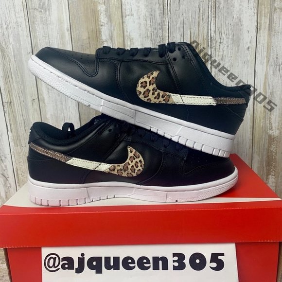 Nike Dunk Low Leopard Swoosh Women’s - Picture 3 of 6